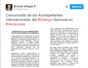 ¡HABLÓ CLARITO! SAMPER: EL 85% DE LOS VENEZOLANOS APOYA EL DIALOGO ( +COMUNICADO) 2 comunicado-dialogo