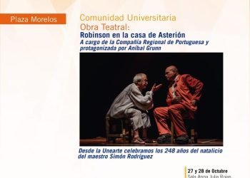 ¡Imperdible! Unearte presentará "Robinson en la casa de Asterión" el 27 y 28 de octubre (+Pieza teatral) 6 ¡Imperdible! Unearte presentará «Robinson en la casa de Asterión» el 27 y 28 de octubre (+Pieza teatral)