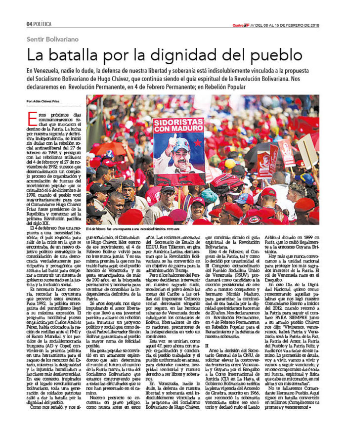 La batalla por la dignidad del pueblo 2 CUATRO157_4