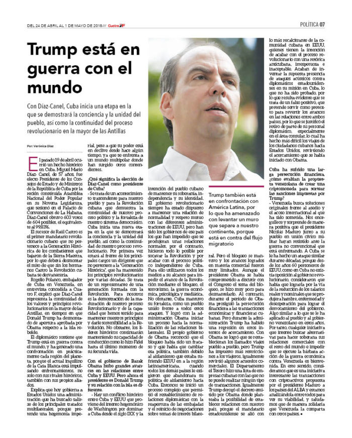Rogelio Polanco: Trump está en guerra con el mundo 2 CUATROF 166_7