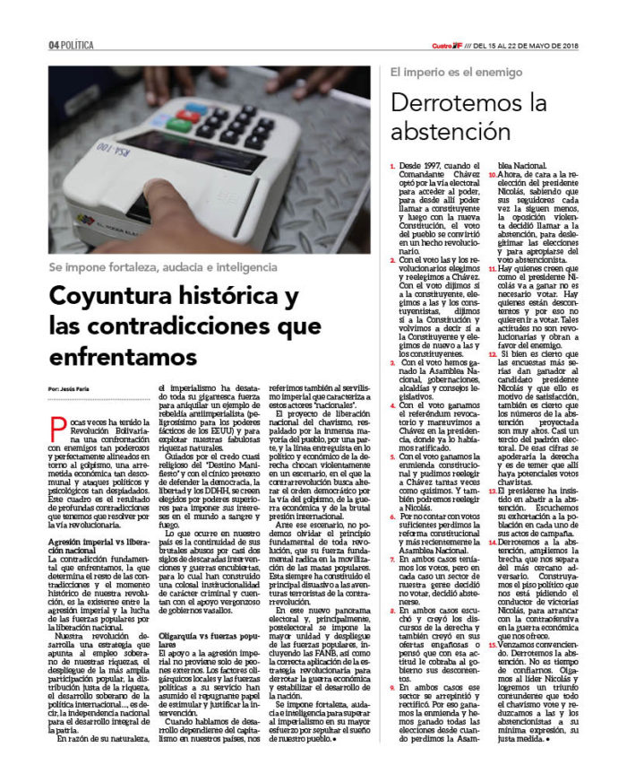 El enemigo es el Imperio, su manifestación electoral es la abstención 2 Cuatro F 169_4