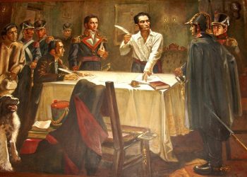 El_Libertador_Simón_Bolívar_Firmando_el_Decreto_de_GUERRA_A_MUERTE_contra_los_Españoles