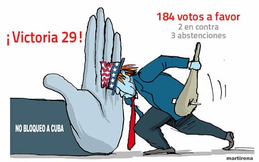 Votación en la ONU contra el bloqueo a cuba