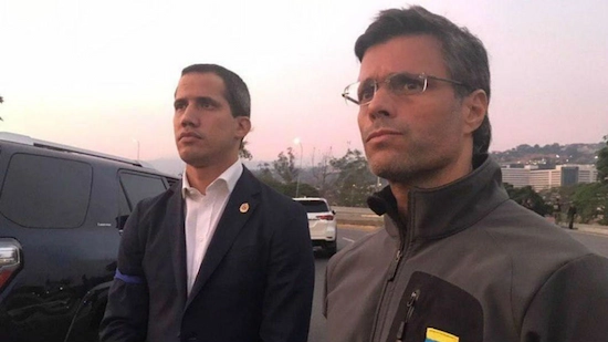 Dos joyas de oposición venezolana 1 Leopoldo-y-Guaido-La-Carlota-30-de-abril