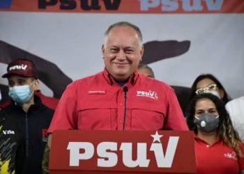 Diosdado Cabello en rueda de prensa del PSUV