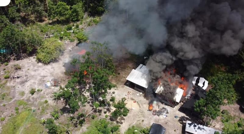 FANB desmantela campamentos de mineria ilegal en Amazonas 1