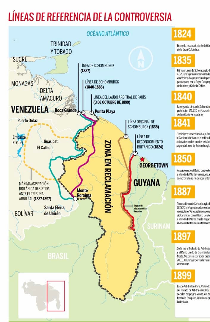 “El fantasma del mercenario Schomburgk en nuestro Esequibo” 2 En 1962, los socialdemócratas lograron la formación de una comisión entre Gran Bretaña y Venezuela que culminó con el Acuerdo de Ginebra, en 1966, en el que se determinó que el Laudo de París era nulo, írrito e ilegal