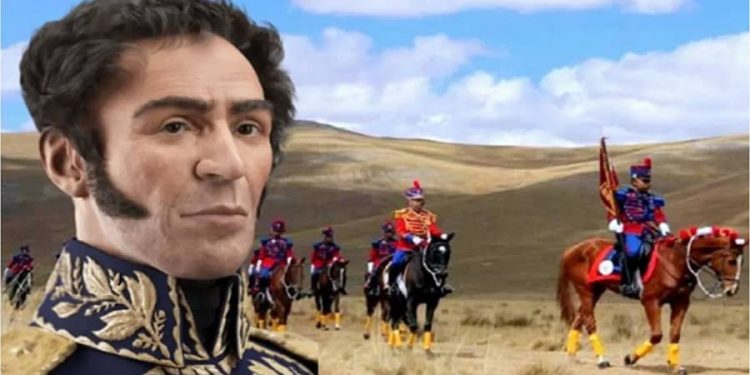 La victoria de Junín 1 «Nosotros vimos de Junín el campo, vimos que al desplegarse del Perú y de Colombia las banderas, se turban las legiones altaneras, huye el fiero español despavorido, o pide paz rendido. Venció Bolívar, el Perú fue libre, y en triunfal pompa Libertad sagrada en el templo del Sol fue colocada», José Joaquín de Olmedo