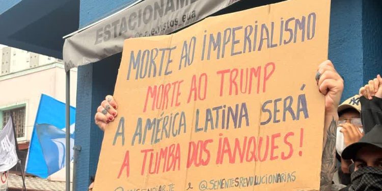 Protesta en Brasil exige liberación de Maduro y rechaza injerencia de EE.UU. 1 Protesta en Brasil exige liberación de Maduro y rechaza injerencia de EE.UU.