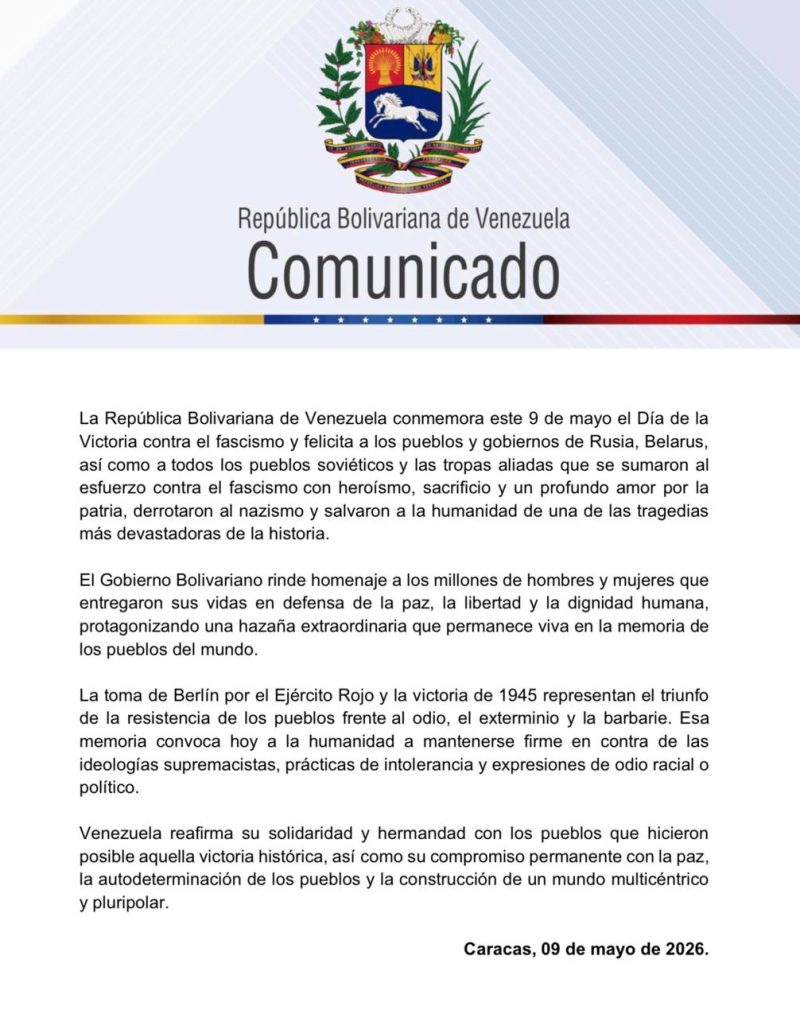 9 de mayo: Gobierno Bolivariano exalta la gesta de los pueblos soviéticos y aliados contra el fascismo 2 IMG 5606